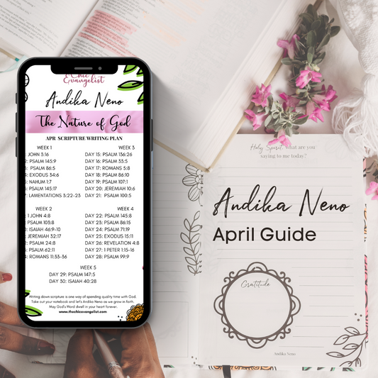 Andika Neno Monthly Scripture Reading Guide-April *Digital Download*