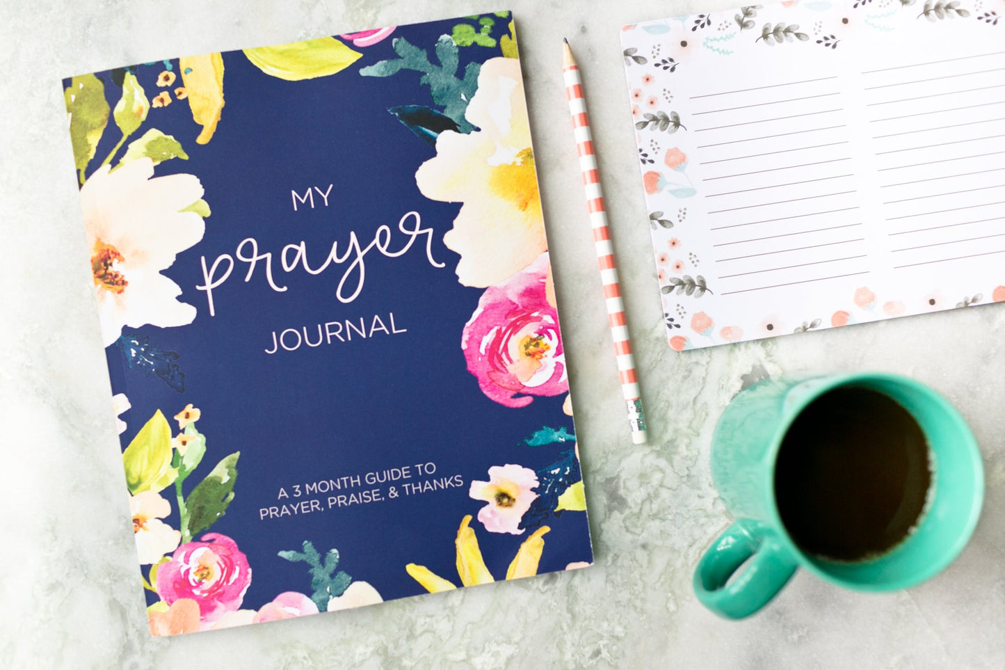 My Prayer Journal: A 3 Month Guide To Prayer, Praise and Thanks: Modern Calligraphy and Lettering